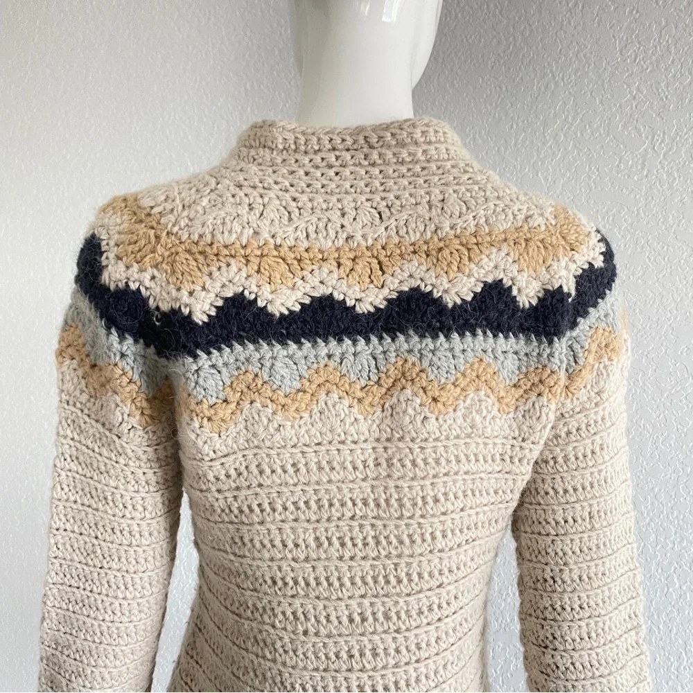 J. Crew Fairisle Crocheted hand knit Sweater
